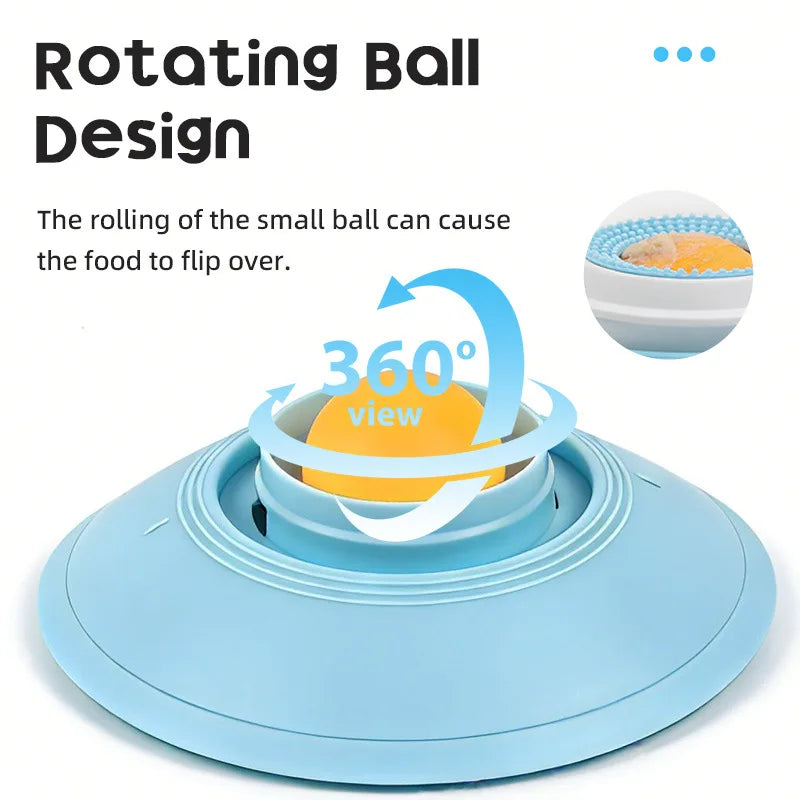 Rotating ball design of the lick feeder