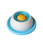 Blue rotating ball lick feeder