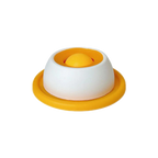 Yellow rotating ball lick feeder