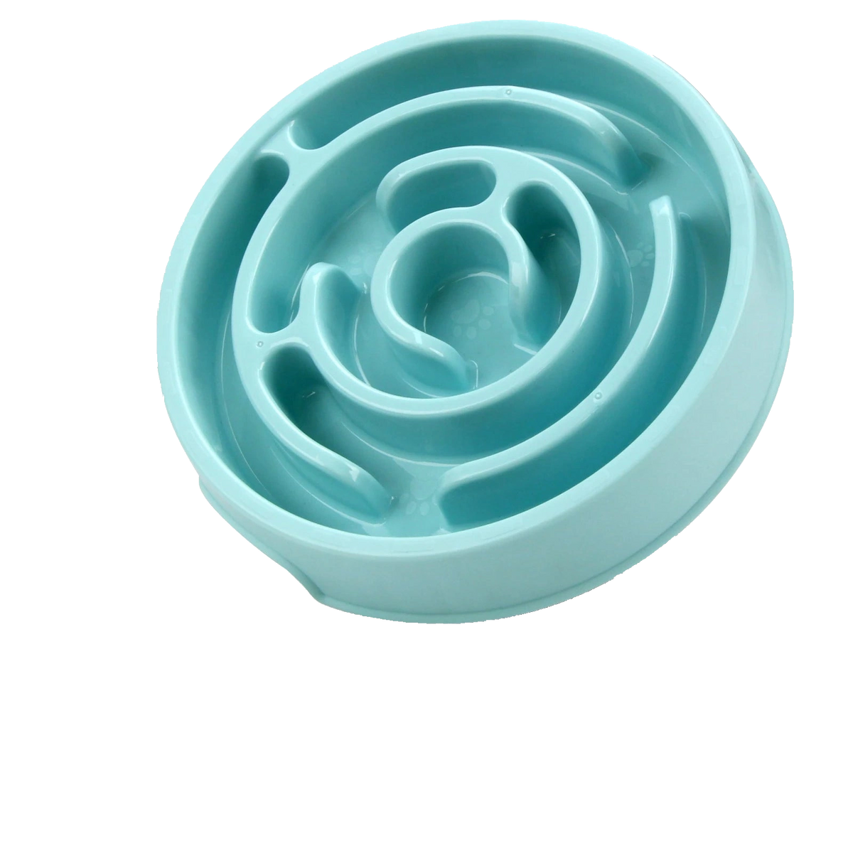 Blue round maze slow feeder bowl