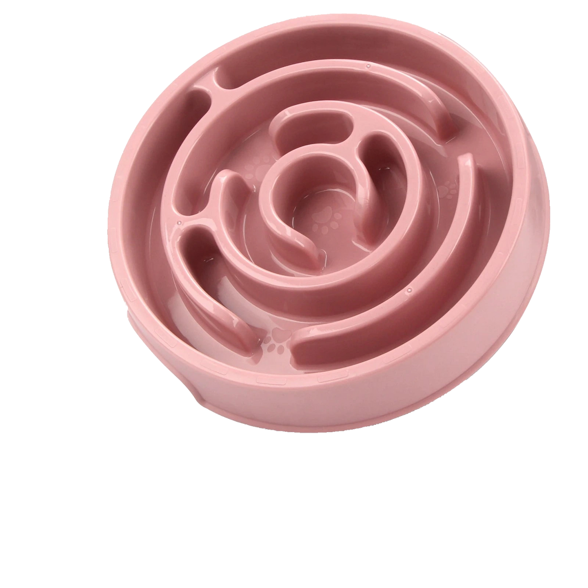 Pink round maze slow feeder bowl