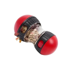 Red and black wobble treat dispenser
